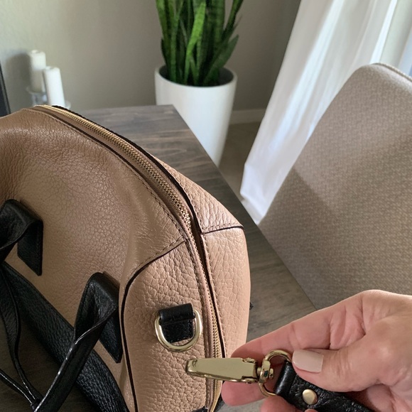 Kate Spade satchel in two tone - taupe and black. Is in pristine condition. - Picture 8 of 8
